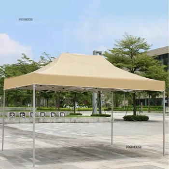Gazebo moderni e minimalisti per cortile esterno Tettuccio antipioggia Tenda a baldacchino pieghevole a quattro angoli per stalla del mercato notturno all'aperto 1
