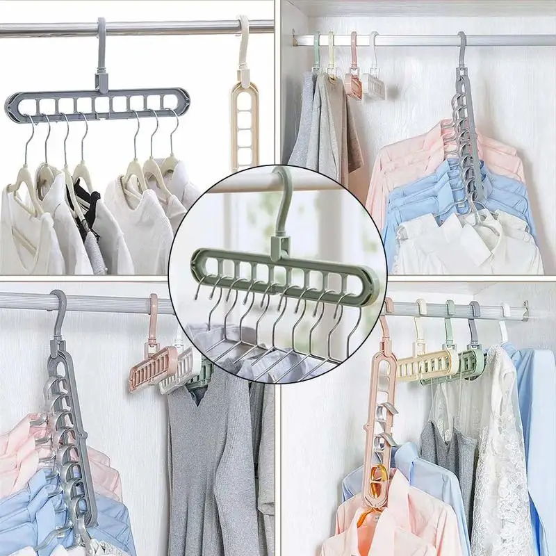 12pcs Premium Clothes Hanger Hook Folding Storage Clothes Rack Space Saving Home 