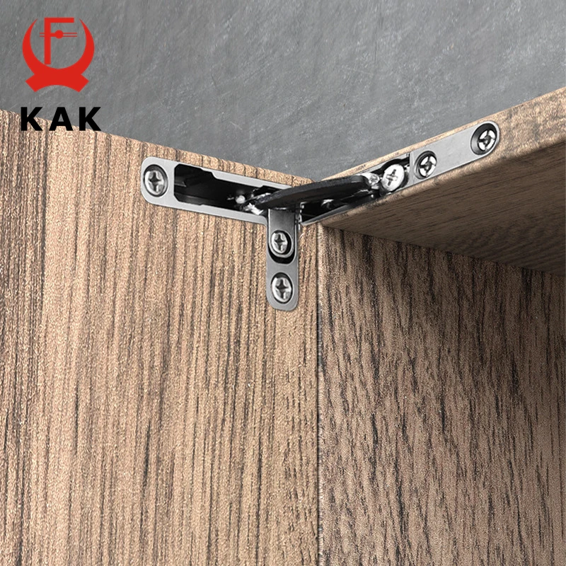 Kak Soft Fecho Dobradiça do Armário Dobradiça Escondida Moldura de Alumínio Hardware de Porta de Madeira 105 Graus 25kg Pcs