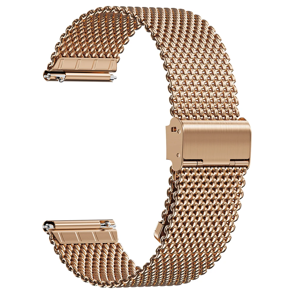 Sleek Silver Milanese Mesh Metal Wristband Strap