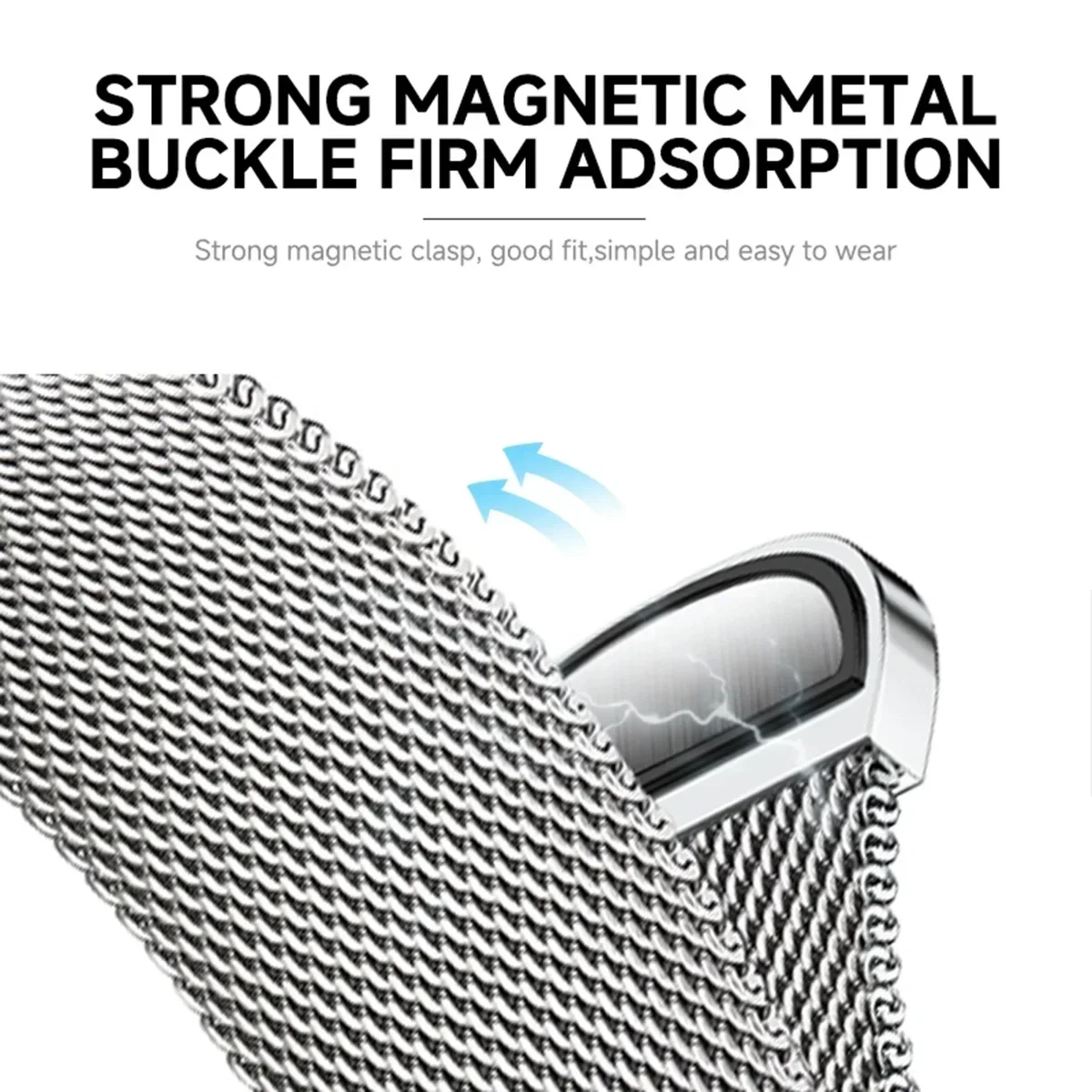 Milanese Loop Metal Magnetic Bracelet Strap