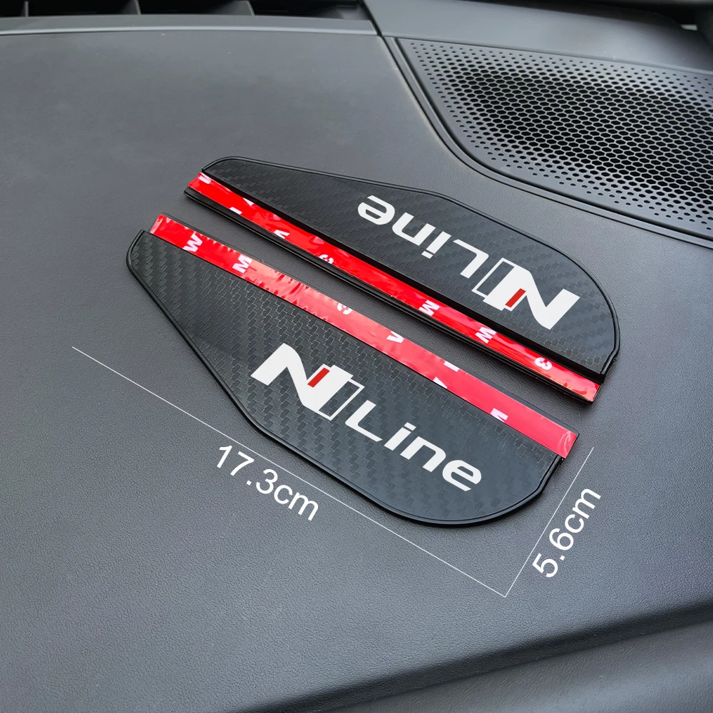 현대 i30n i20 veloster kona nline tucson sonata n elantra 부드러운 고무 백미러 비 눈썹 스타일링 액세서리