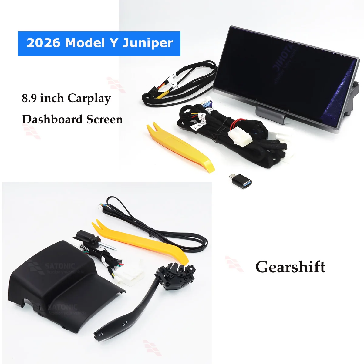 شاشة لوحة القيادة الذكية SATONIC مقاس 8.9 بوصة لـ...