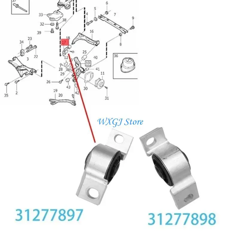 37JE 차량 서스펜션 지지대 부싱 31277897 31277898 고저항 2x용