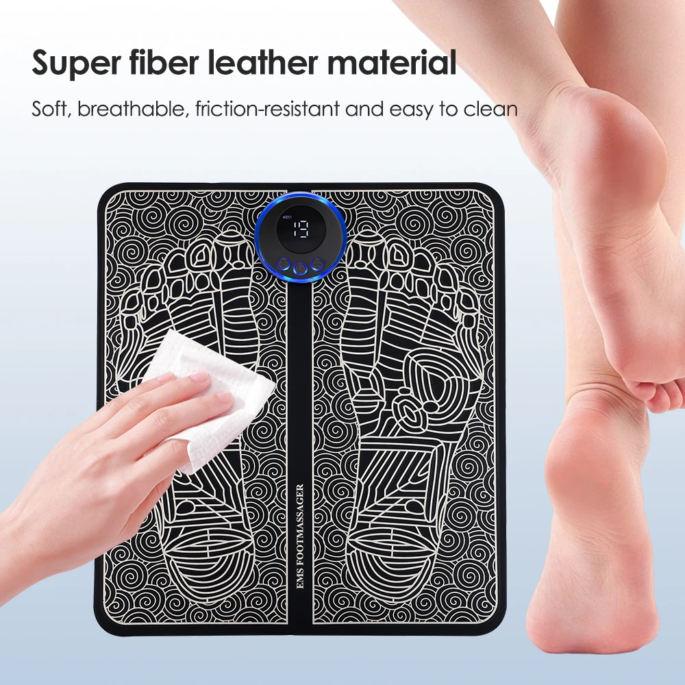 Smart Ems Foot Massage Mat With Rf Remote For Circulation_voghion.com