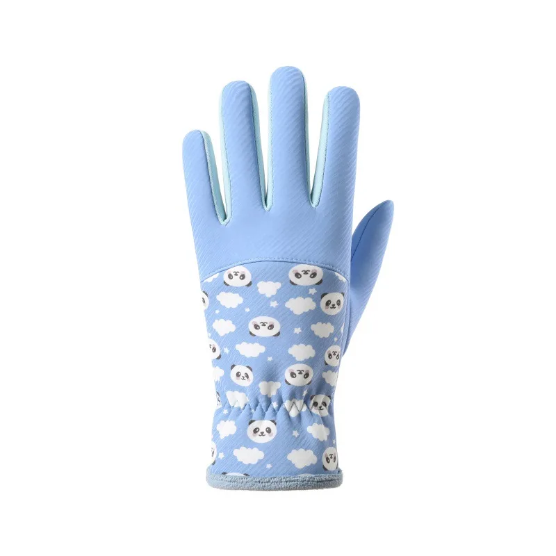 Boys Girls Students Outdoor Cycling Velvet Autumn Winter Children Thermal Gloves Thermal Cartoon Windproof Cold Gloves