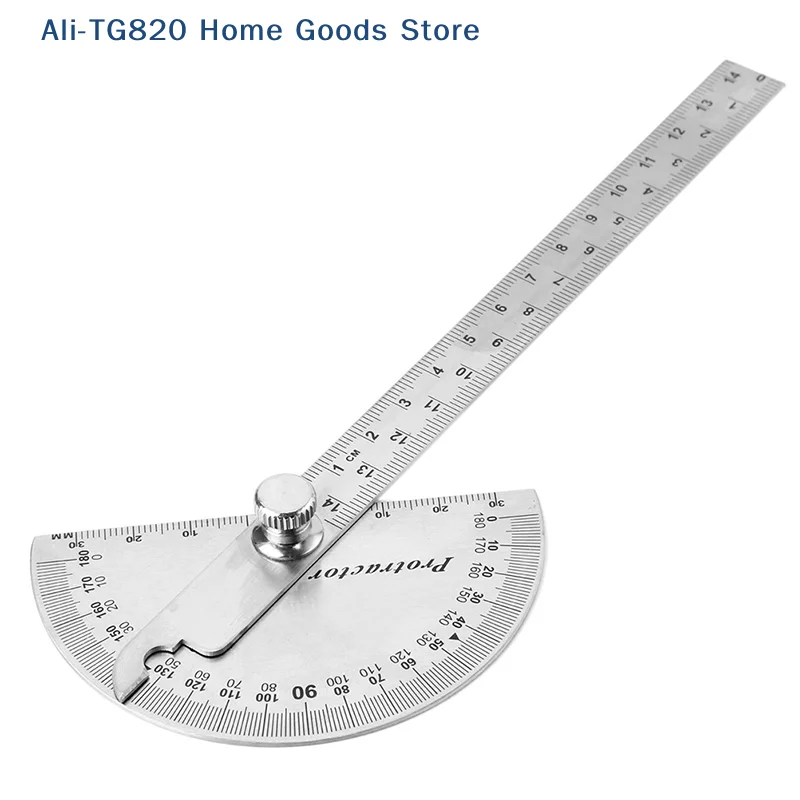 [TG820]15cm 180도 조절 가능한 각도기 다기능 스테인레스 스틸 각도자