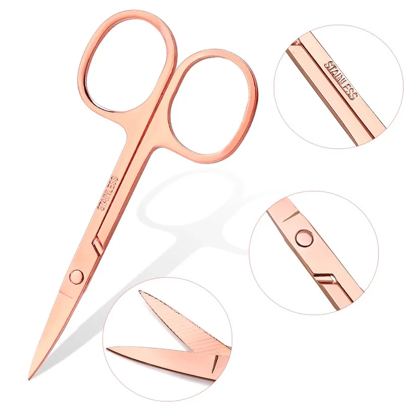 6/3/1pcs Eyebrow Scissors Stainless Steel Eyelash Trimmer Facial Nose Hair Remover Nail Cuticle Beauty Scissor Makeup Tools 5
