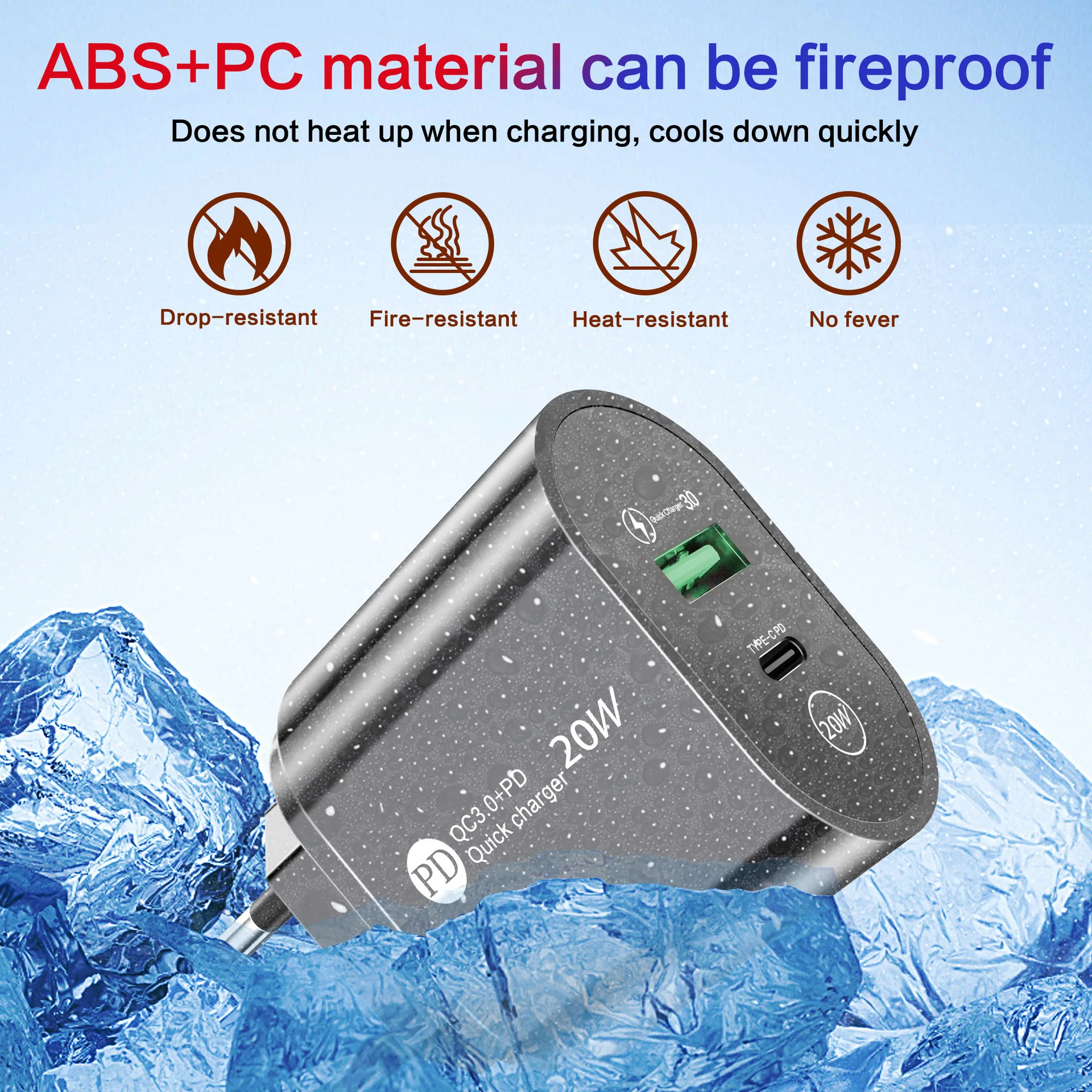 Clearance Price 20W PD+USB Fast Charge Adapter For Iphone Huawei Xiaomi Redmi Oppo 2 Ports USB TypeC Wall Charger