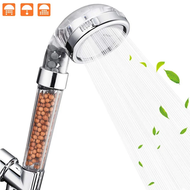 Cabezal de ducha de 3 modos de ducha ajustable de alta presión, boquilla de  ahorro de agua, filtro de anión, spa, ducha de casa, accesorios de baño -  AliExpress