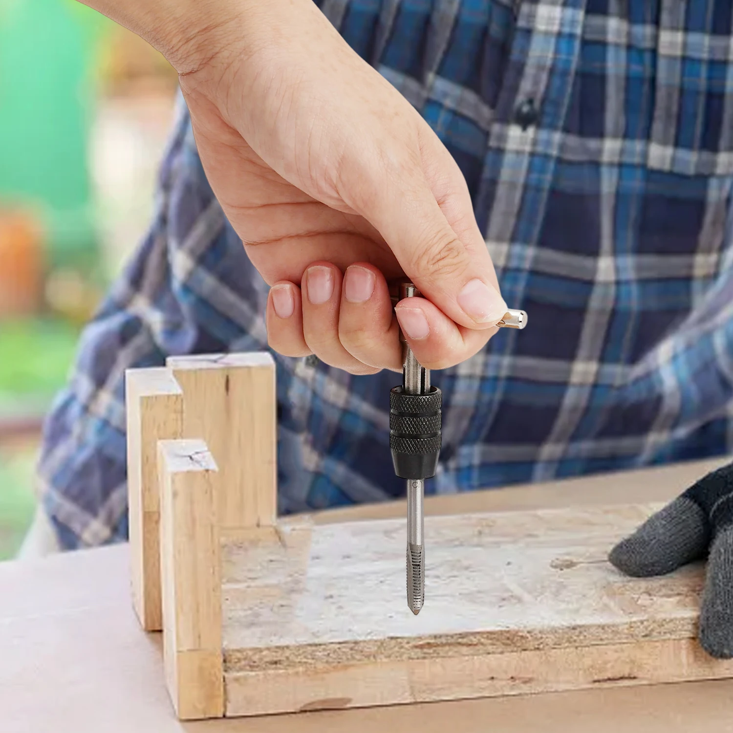 T형 라쳇 탭 렌치 나사 탭핑 드라이버 공구 세트 핸드 렌치 메트릭 스크류 플러그 금속 플라스틱 목재 드릴 비트용