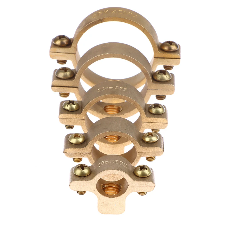 황동 파이프 클램프 브래킷 지지대 행어 고정 배관 용수, 15mm, 22mm, 28mm, 35mm, 40mm