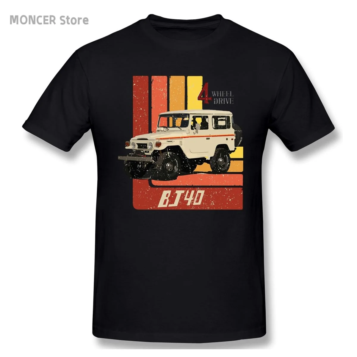

Men's T-Shirt Retro Land Cruiser FJ40 Jdm Humorous 100% Cotton Tee Shirt Short Sleeve Top Speed Car T Shirts Tops