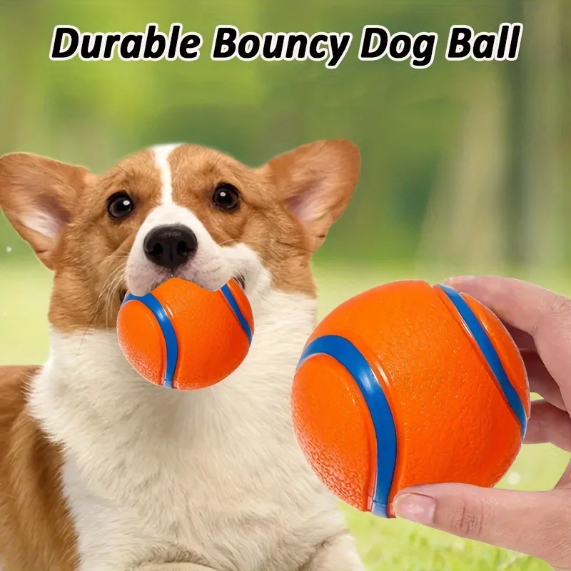 Balle jouet résistante pour animaux de compagnie, balle à mâcher pour chiots, balle élastique solide, accessoires pour animaux de compagnie GWFD09_voghion.com