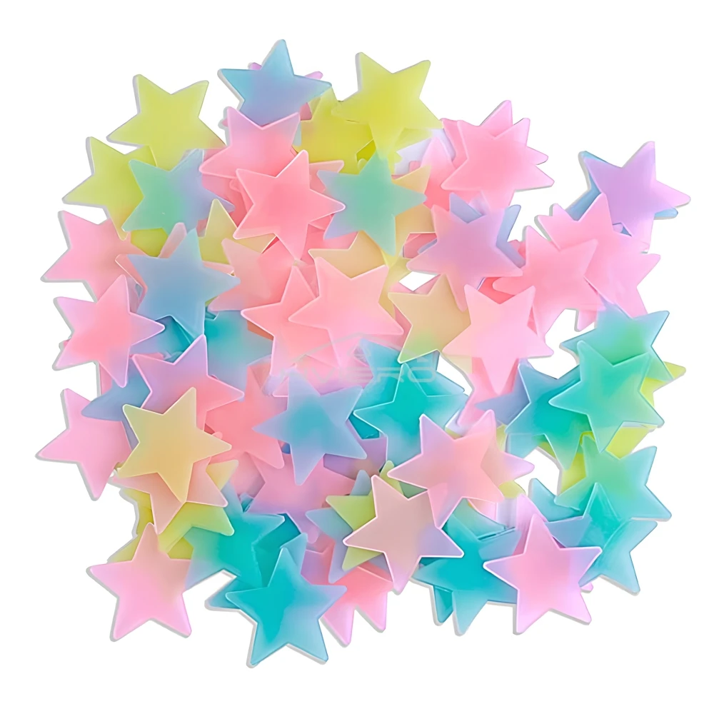354 Adesivi Stelle Fosforescenti Che Si Illuminano Al Buio - Grandi E Piccoli, Per Soffitto, Parete E Cameretta (Giallo Luminoso)