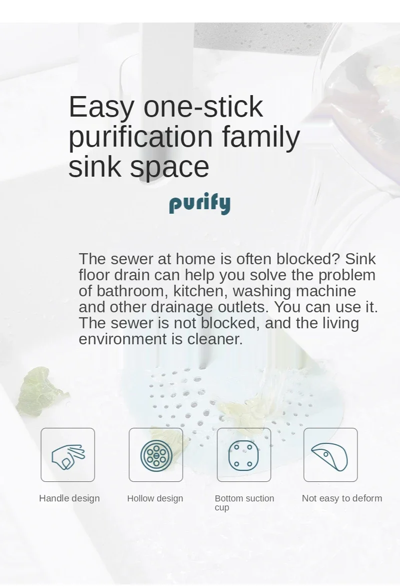 Description Picture 3 of itemBathroom Hair Catcher Stopper Kitchen Sink Filter Accessory For Bathroom Product Bath Sewer Outfall Drain Shower Filter Strainer