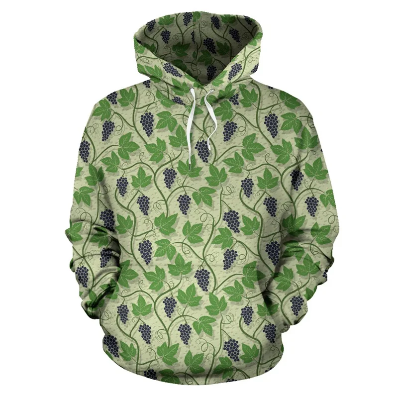 thumbnail image 1 of Sudadera con capucha para hombre con estampado de vino tinto en 3D de Harajuku, diseño de fruta y uva, ropa deportiva, moda informal, ropa de calle para hombre, 1 of 4