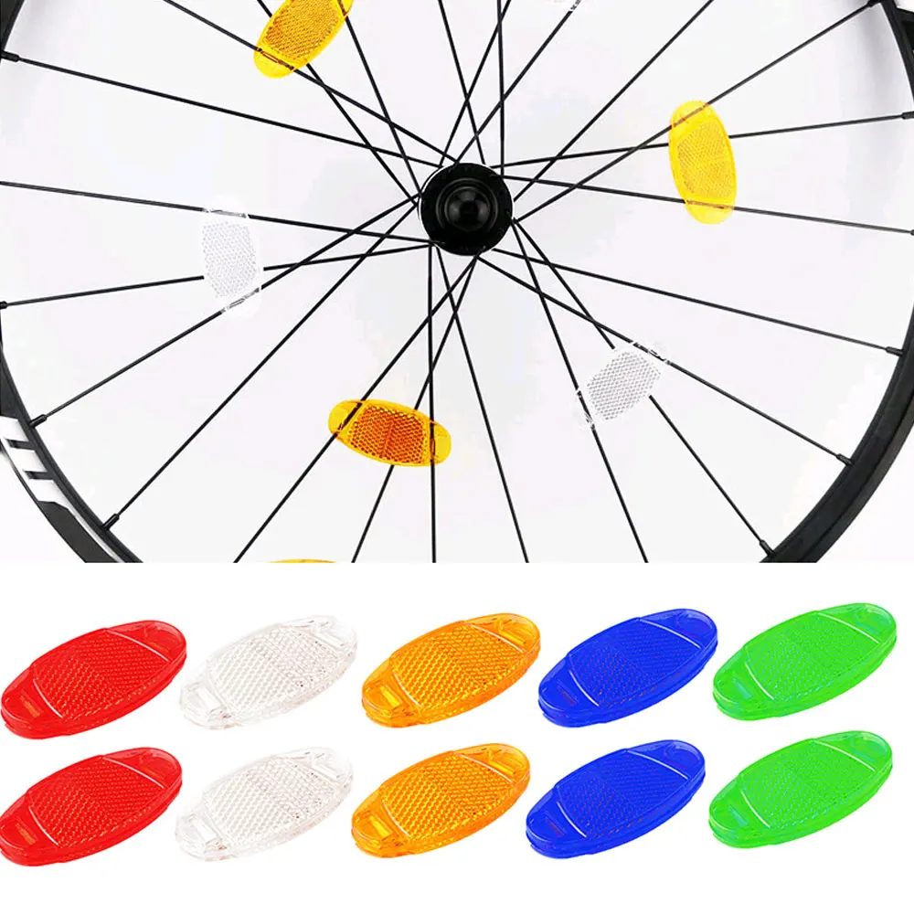 

2Pcs Wheel Rim Reflective Mount Night Reflectors Flashing Lights Cycling Light Bike Spoke Reflector Safety Warning Light