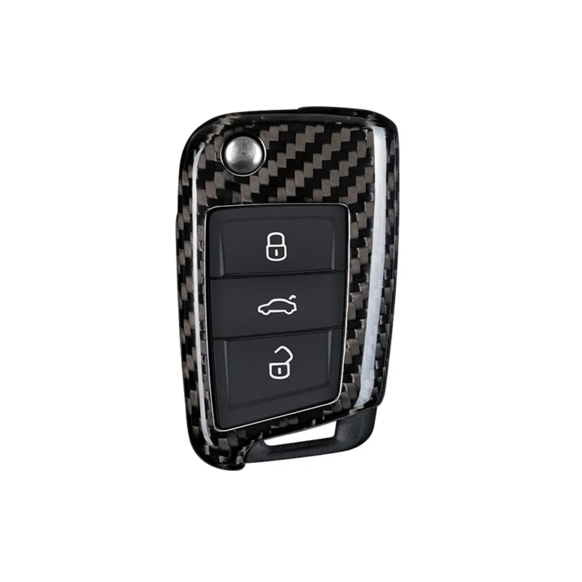 Sleek Carbon Fiber Car Key Case Cover