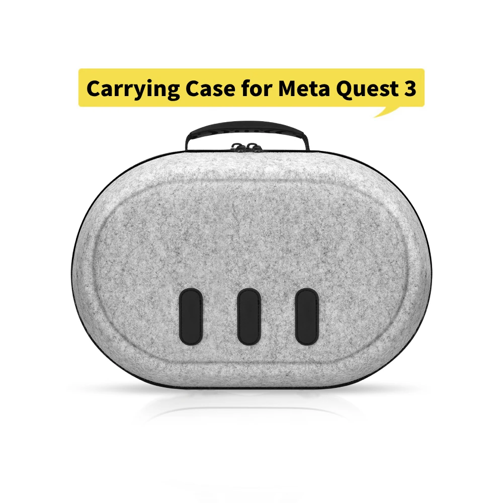 Travel Carrying Case Meta Quest 3S VR Headset Controllers EVA Hard Shell Storage Bag with Mesh Meta Quest3 VR Accessorie