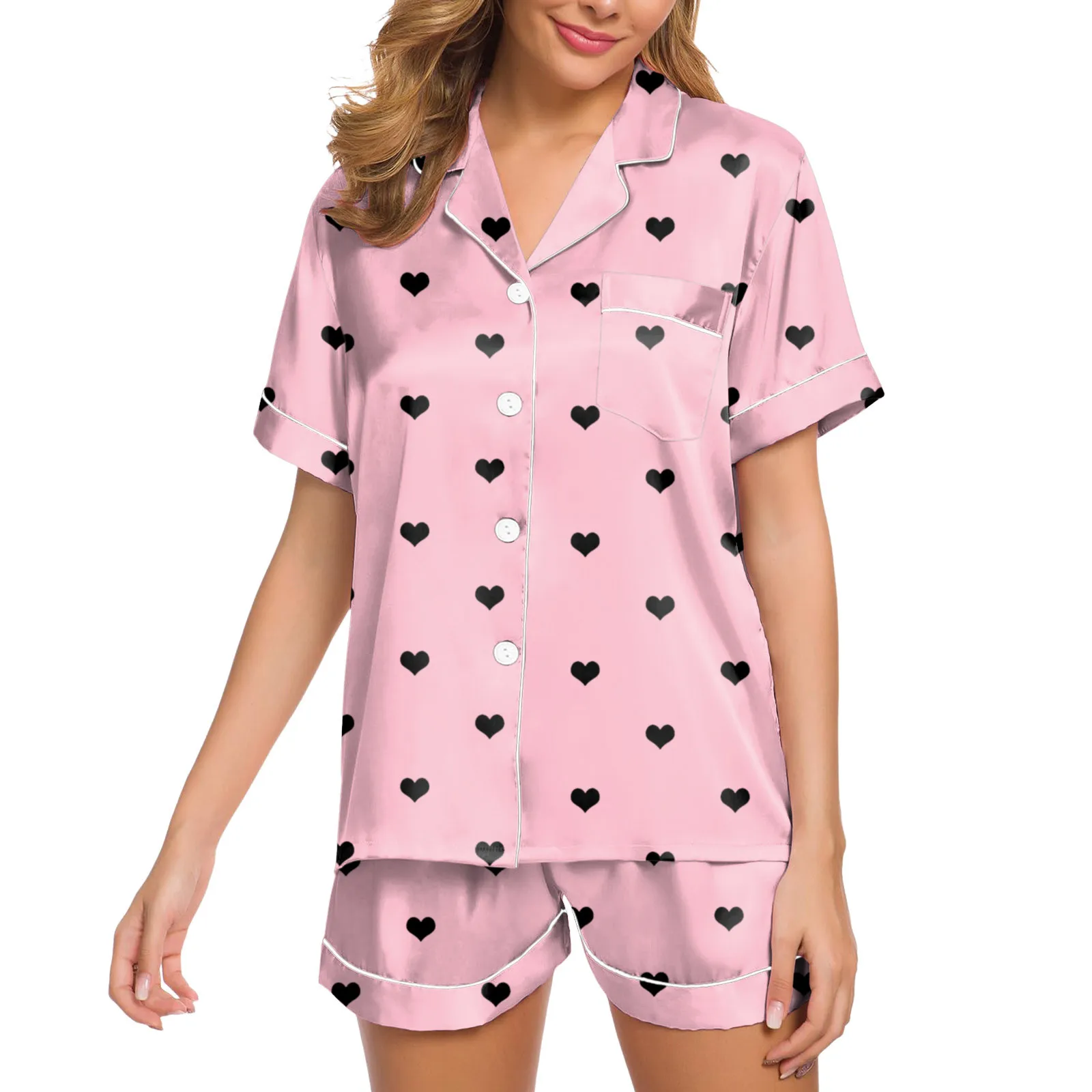 

Комплект пижамный женский из двух предметов, одежда для сна, домашняя одежда, Фланелевая пижама на пуговицах