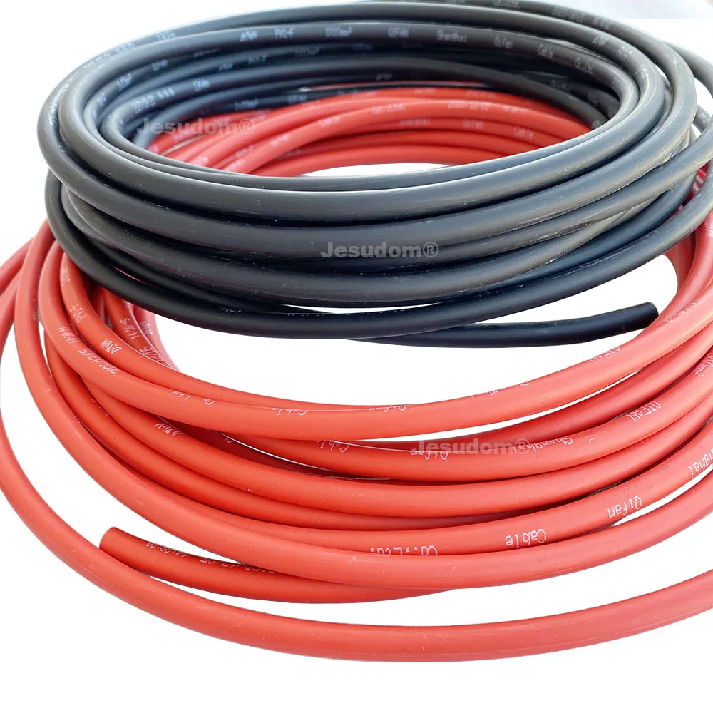 1미터-5미터 1쌍 2.5mm² 4mm² 6mm² 검정색 빨간색 PV 연장 케이블 태양광 발전 시스템용 구리 이중 피복 와이어