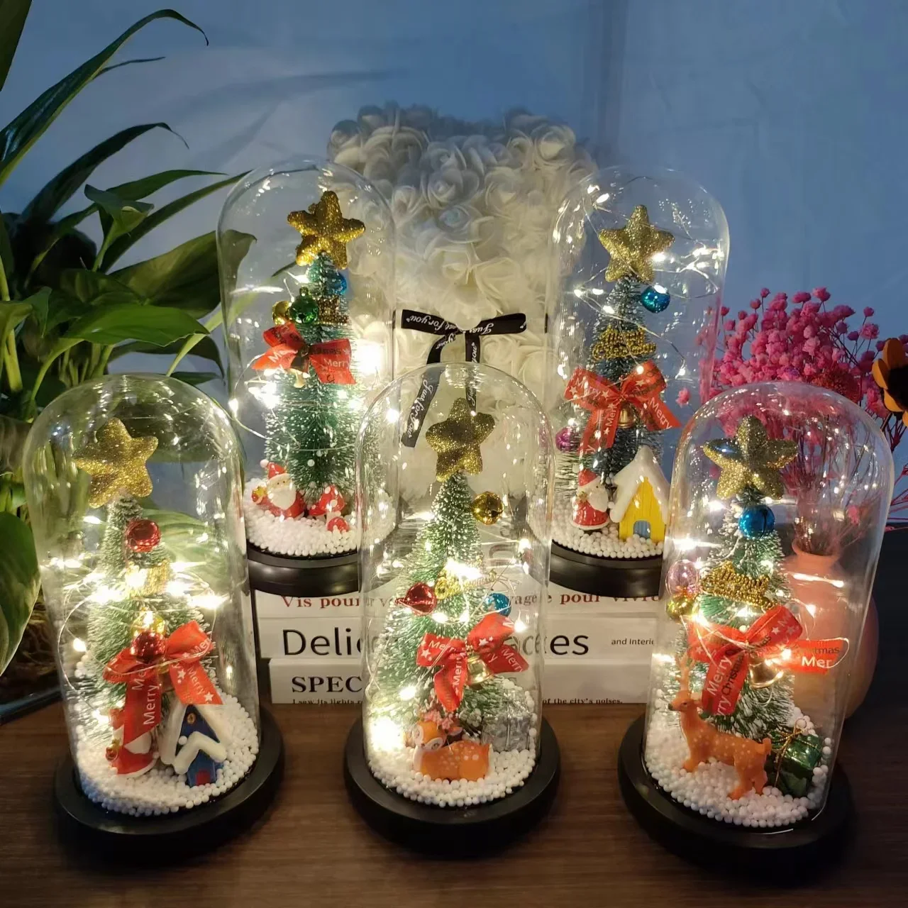 

Романтическая любовная лампа, вечная роза, 24K, Золотая фольга, цветок, Сказочная гирлянда, ночное освещение в куполе для рождества, Дня Святого Валентина, подарок