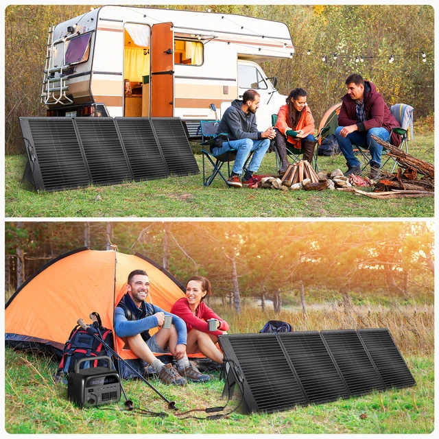 ETFE 200W Foldable Solar Panels Cell 20.5V Portable Solar Charging Panel Complete Kit for Outdoor Tourism Camping Power Station 6