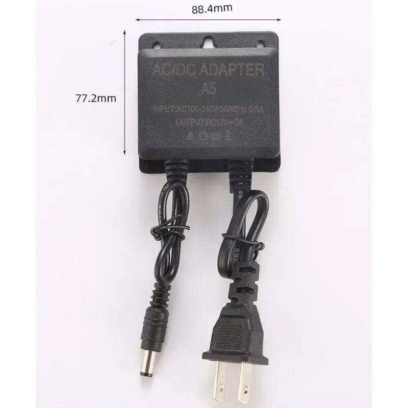 Power Adapter Power Supply AC DC Charger 12V 2A EU US Plug Waterproof Outdoor For Monitor CCTV CCD Security Camera