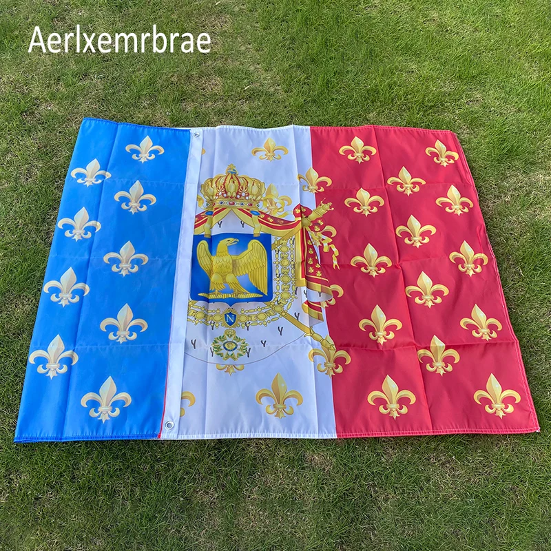 aerlxemrbrae  flag Custom printed Flag  VERTICAL 90x150cm  Royal Standard Napoleon France Flag