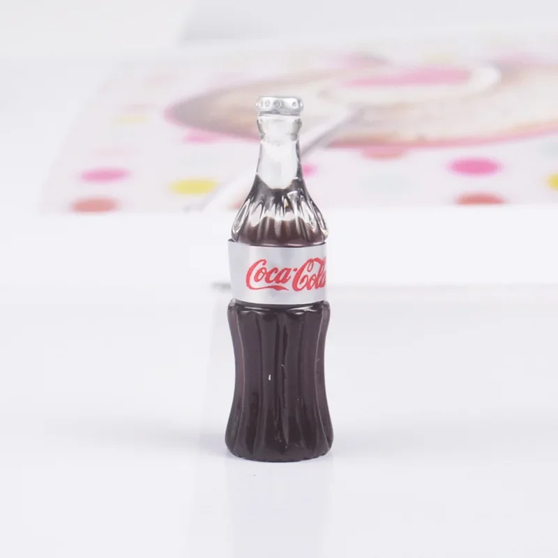 4pcs 32mm Mini Realistic Cola Drink Model for Kitchen/DIY House/Mininatures Decor 1/16 1/12 Doll House Accessories Toy for Adult 6