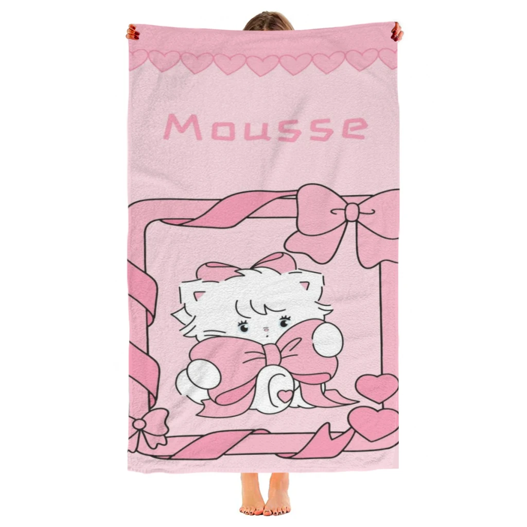 Japan Kawaii Cartoon Mikko Beach Towel  Poncho Bathing Towels Cover-ups Quick Dry Sand Free Yoga Spa Gym Pool