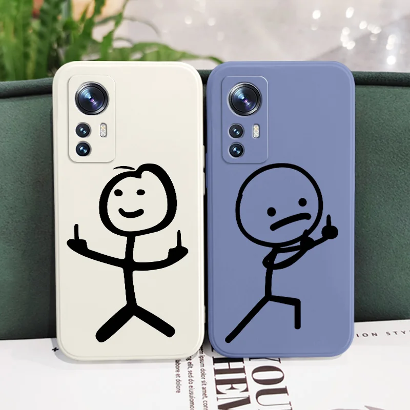 Line Man Liquid Silicone Phone Case for Xiaomi - Premium Protection and Style