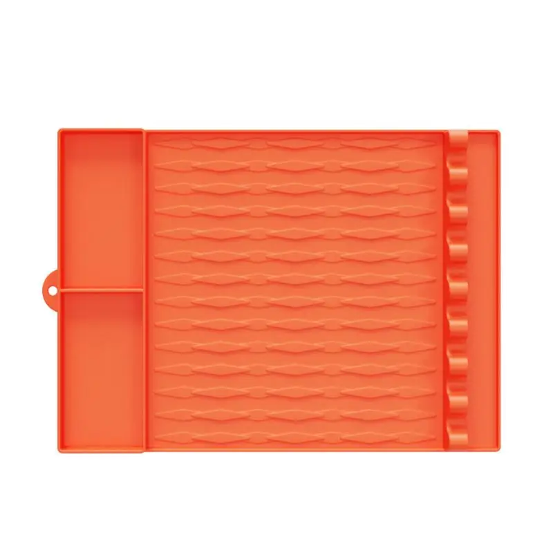 Silicone Spatula Mat Silicone Heat-Resistant Spatula Mat Drip Pad Reusable Utensil Holder Outside Grilling Kitchen