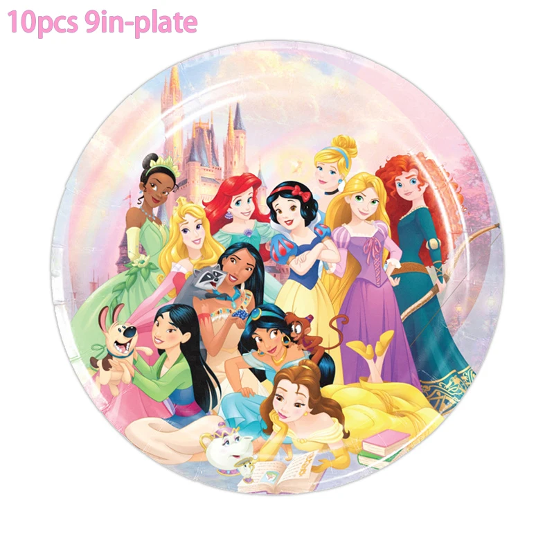 Description Picture 6 of itemIconic Brand Princess Kids Girls Birthday Party Decoration Set Paper Cup Plate Banner Hat Straw Gift Bag Baby Shower Party Supplies