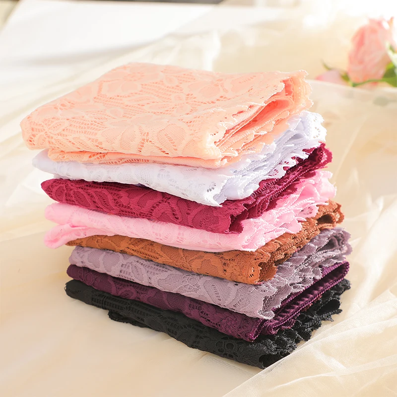 4Pcs/Set High-Waisted Hollow Out Lace Panties For Women Soft Cotton Crotch Breathable Comfortable Pan 4