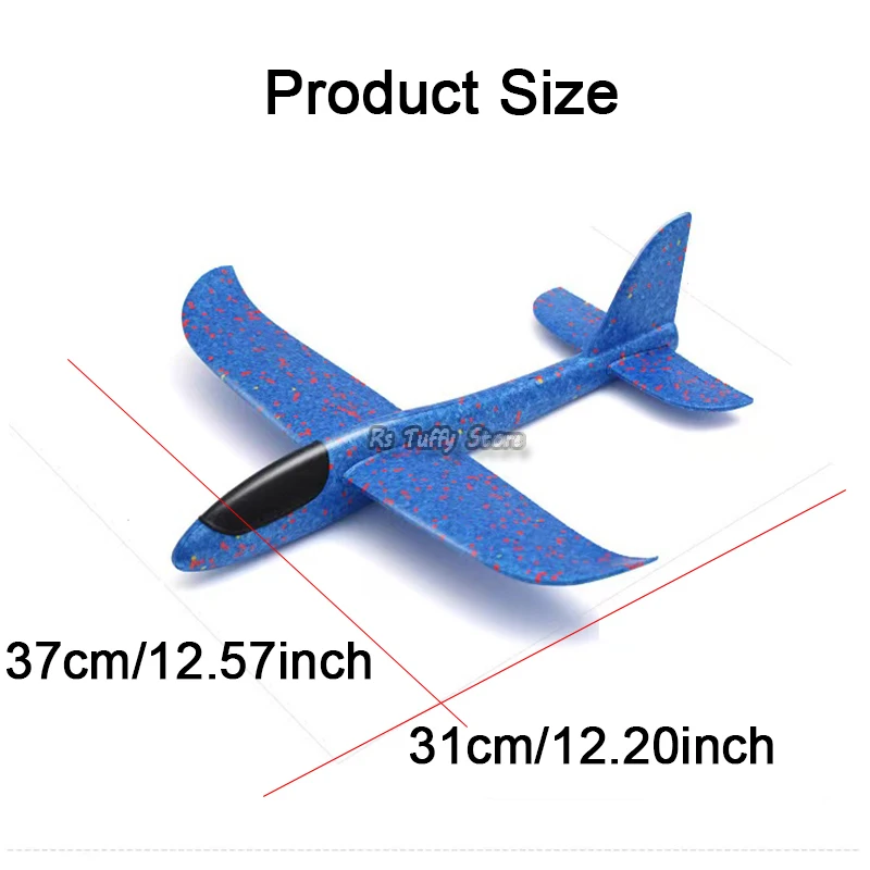 Hand Launch 37cm Flying Throw Airplane Outdoor Sports Toys for Children Glider Aircraft Model Foam Gliding Boys Fun Game Figure 6