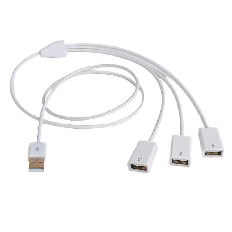 Multi-Port USB Adapter Cable - 1 Male to 3 Female Extension Hub