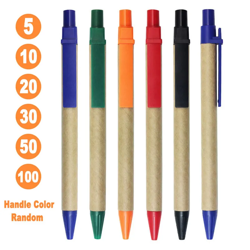 5/10/20/30/50/100Pcs Set Kraft Paper Ballpoint Pen Tip