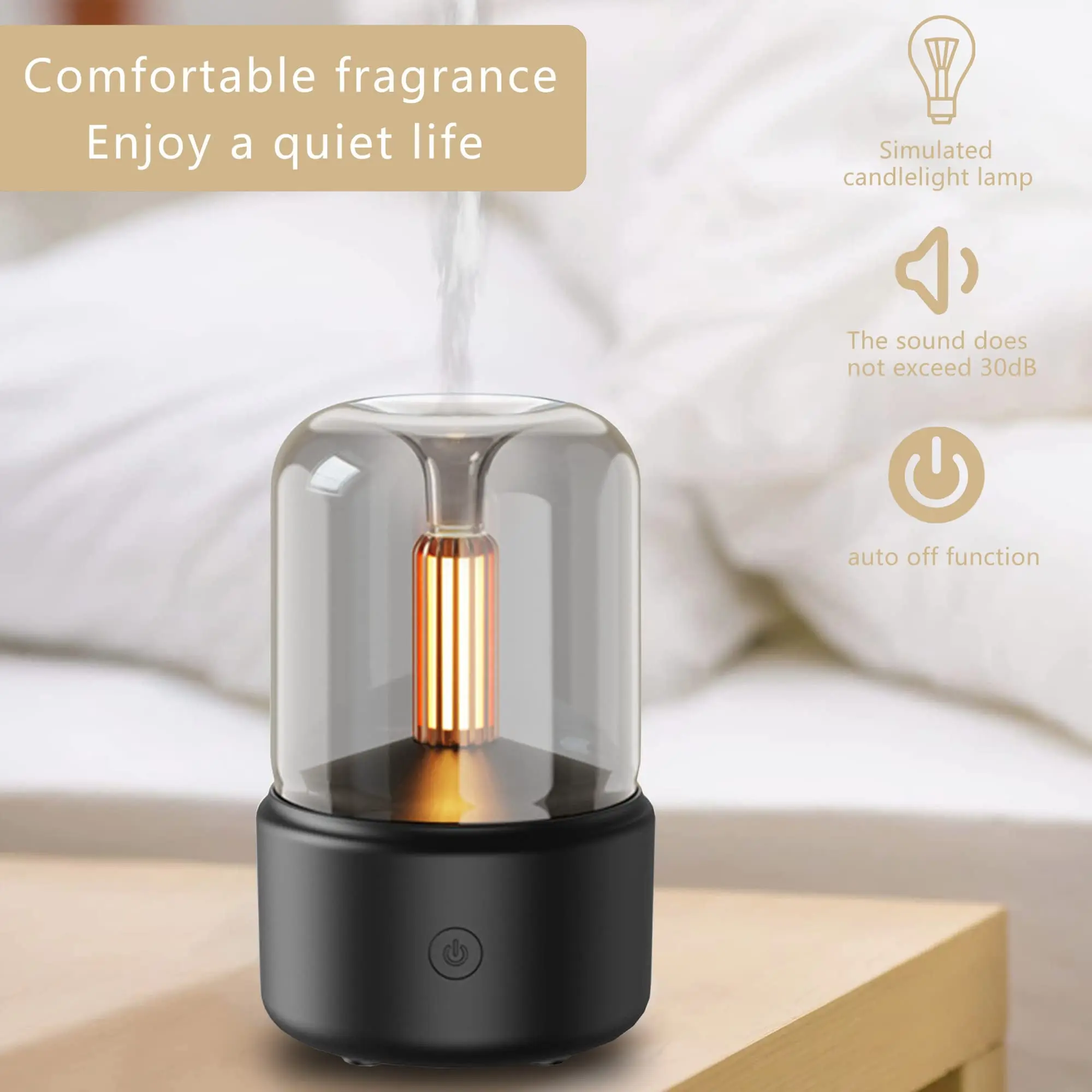 Candlelight lamp Aromatherapy Machine Essential Oil Diffuser Professional Cold air Aromatherapy Automatic Shutdown Without Water 6