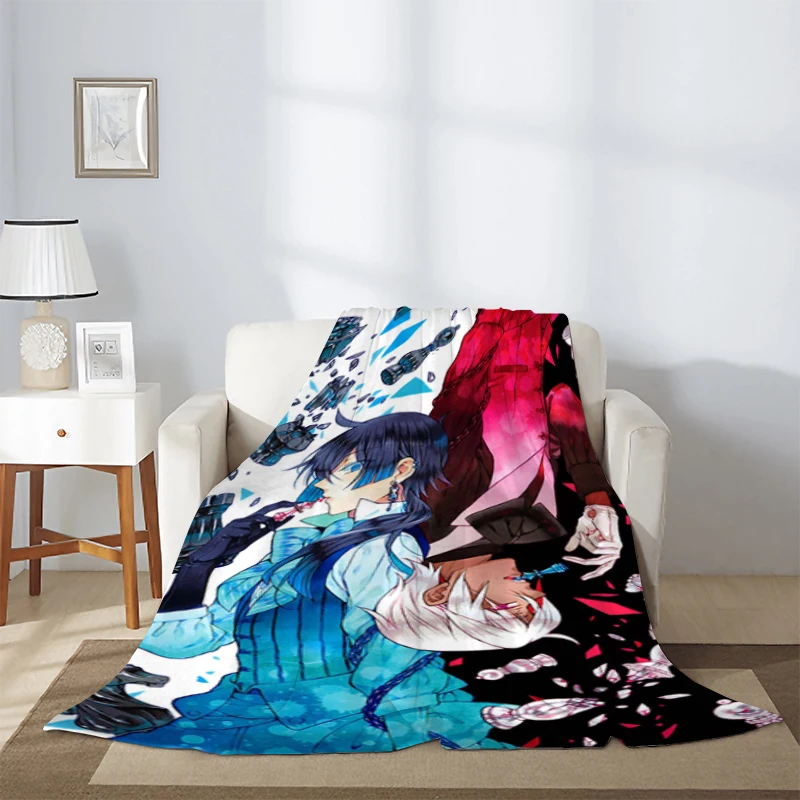 

Anime Blanket The Case Study of Vanitas Sofa Blankets & Throws Microfiber Bedding Knee Winter Warm Fleece Fluffy Soft Nap Custom