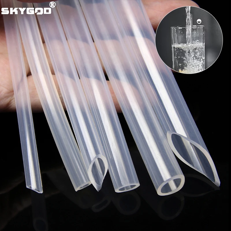 1m Silicone Rubber Hose silicone tube rubber tubing rubber tube rubber hose Flexible Diameter 0.5 1 2 4 5 6 7 8 9 10 11 12 14 16 18 20 30 36mm Clear Tubing Food Grade