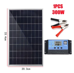 300W Portable Solar Panel Kit with USB Power (With 100A Controller)