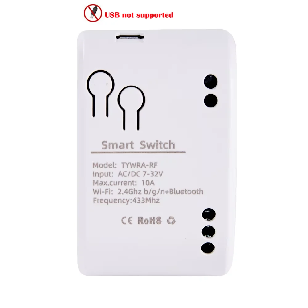 Wireless Smart Home WiFi Switch - Alexa Compatible, Dual Channel, 10A Relay Module