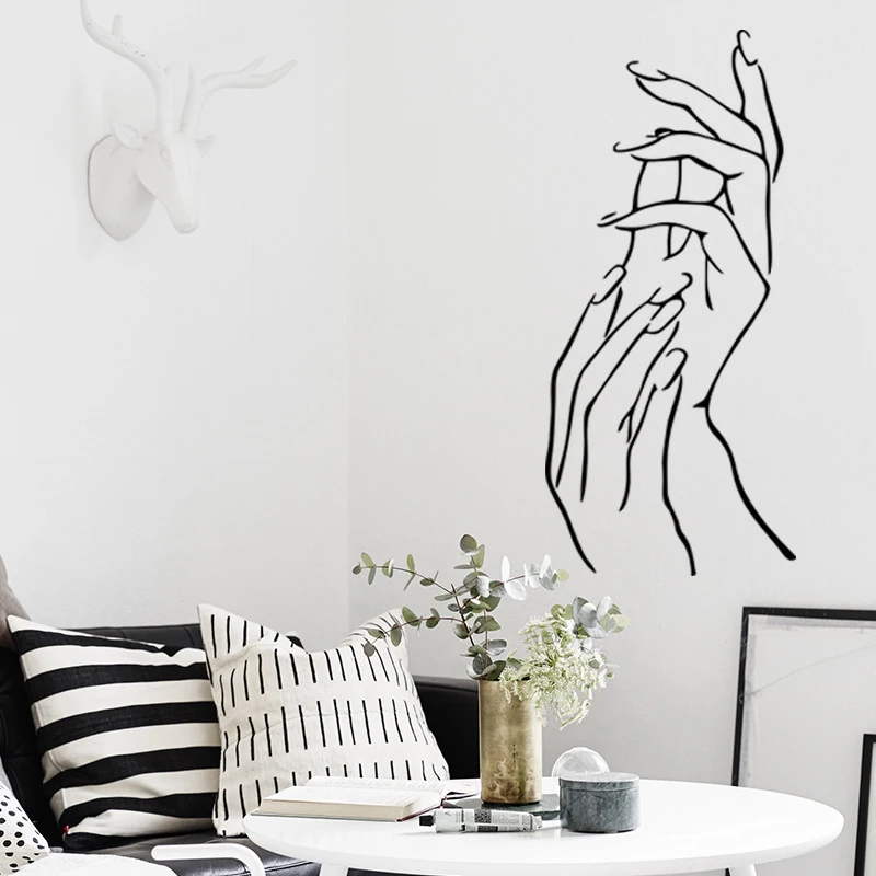 

Женская Нефритовая наклейка на руку, украшение для гостиной и спальни, съемная настенная наклейка из ПВХ материала