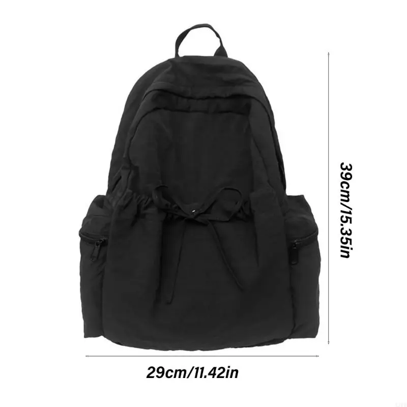 Korean School Bag Aesthetic Backpack Nylon Laptop Bags for Teenagers Large Capacity Daypack Casual Book Bag 6
