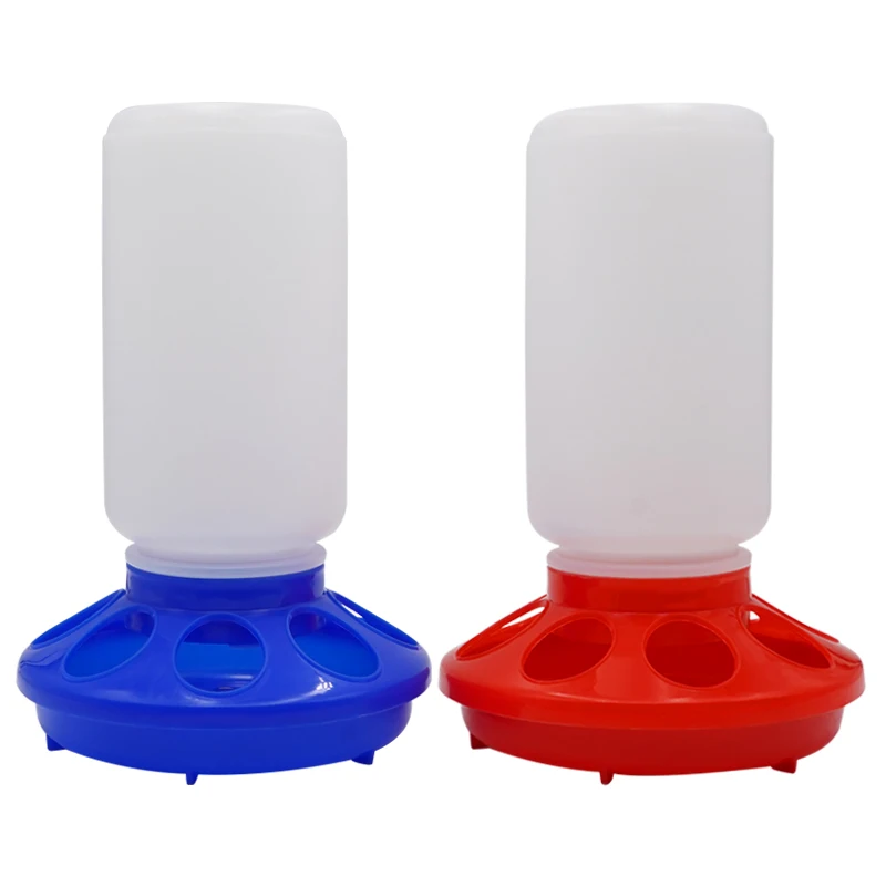Chicken Water Drinker Feeder 1L Capacity Poultry Feeder Bowls Farm Birds Chick Hen Quail Feeding Food Bucket Dispenser 1 Pcs