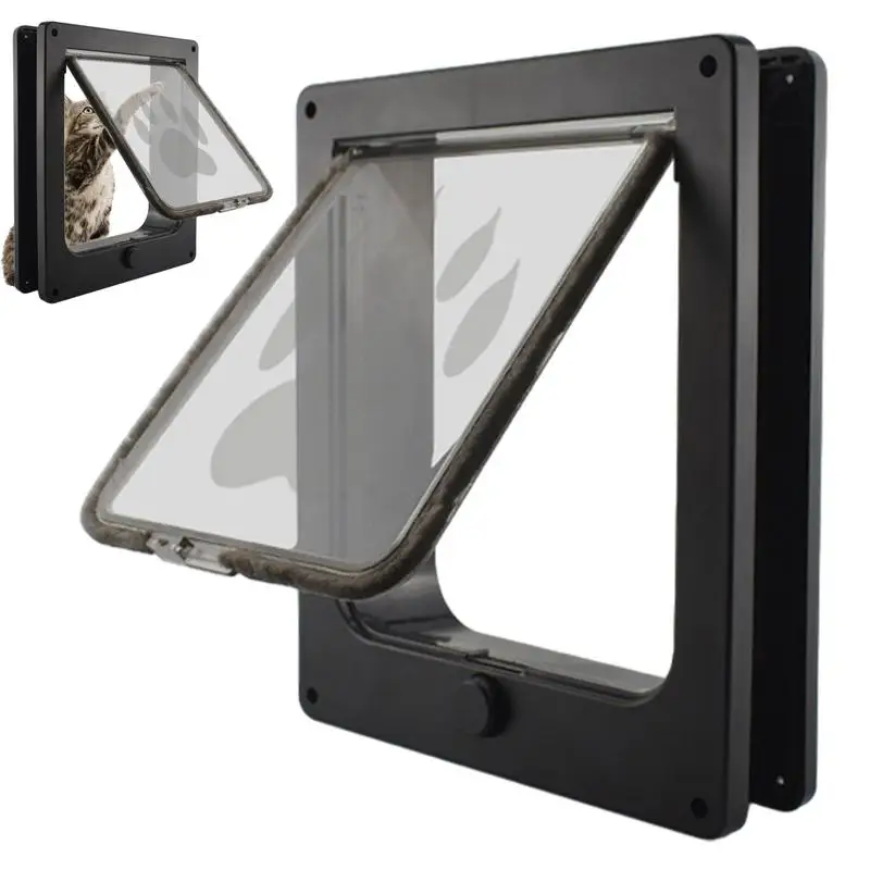 Large Cat Door Interior Door Pet For Cat Exterior 4 Modes Locking Suitable For Window And Wall Insulated Flap Dog