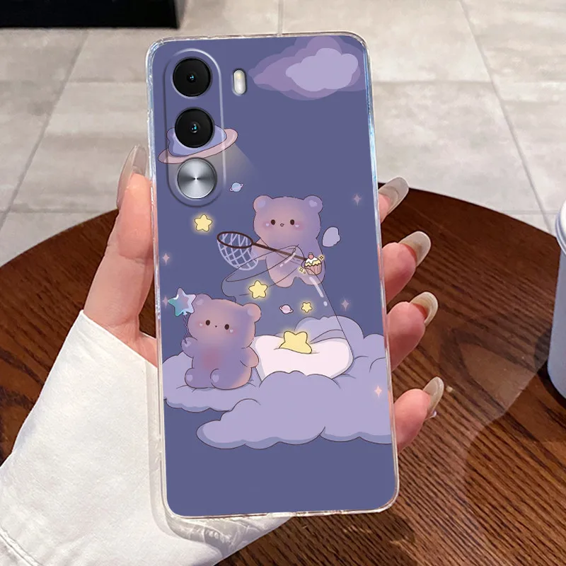 Aesthetic Cute Cat Soft Silicone Transparent Phone Case