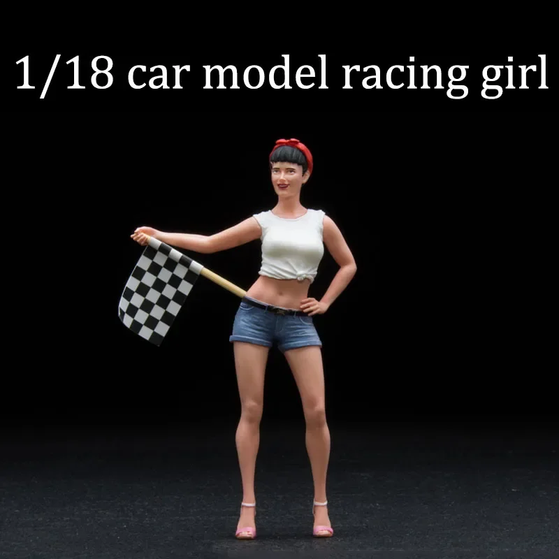 Resin Girl Dolls Model 1/18 Car Scene Simulation Static Vintage Mini Model Collection Display Accessori Per Veicoli Scena Giocattolo Per Bambole